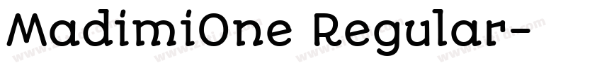 MadimiOne Regular字体转换